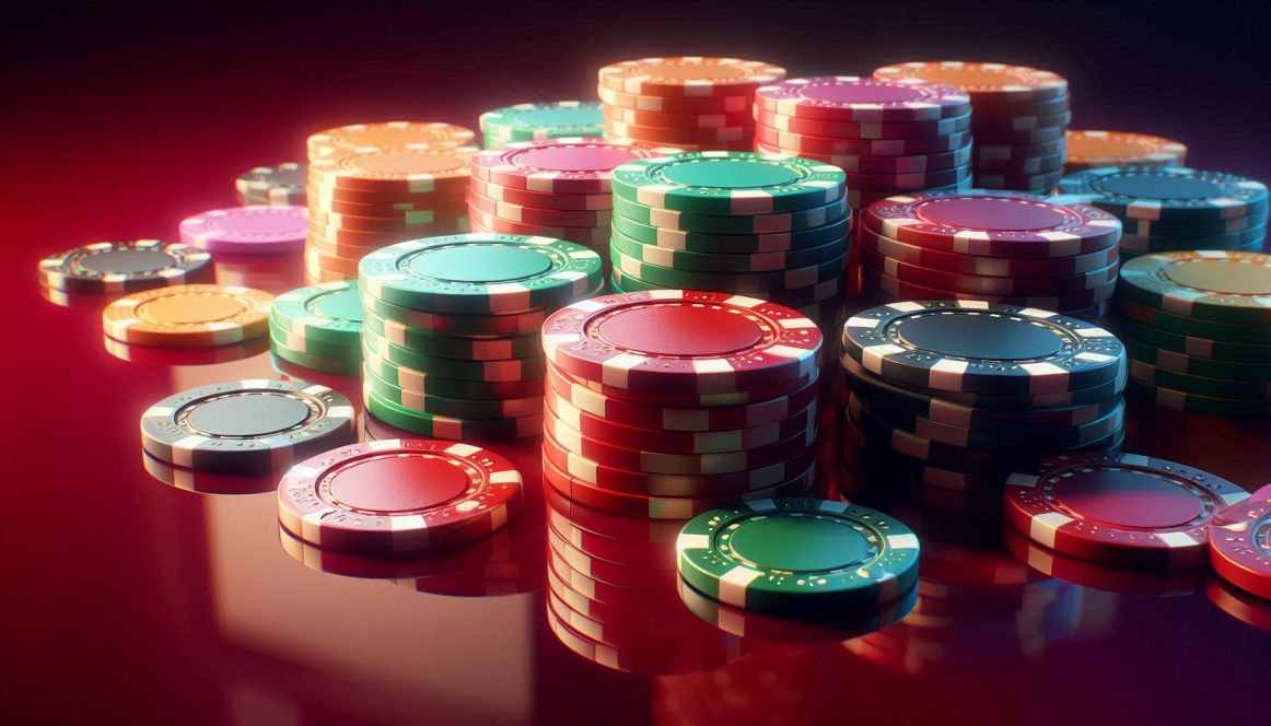 Illustration of diverse online casino games including slots and cards